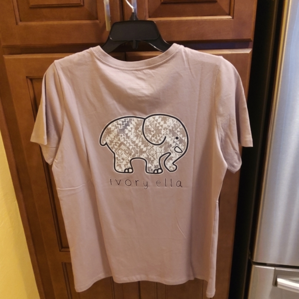 NWT Ivory Ella Cotton Mauve Tee  M* Firm Price